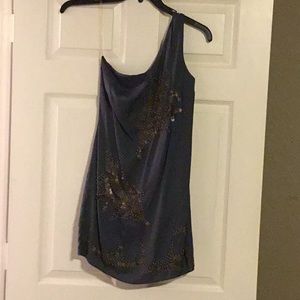 Forever 21 one shoulder grey dress